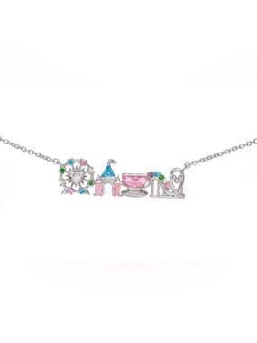 Girls crew Disneyland lookalike necklace silver